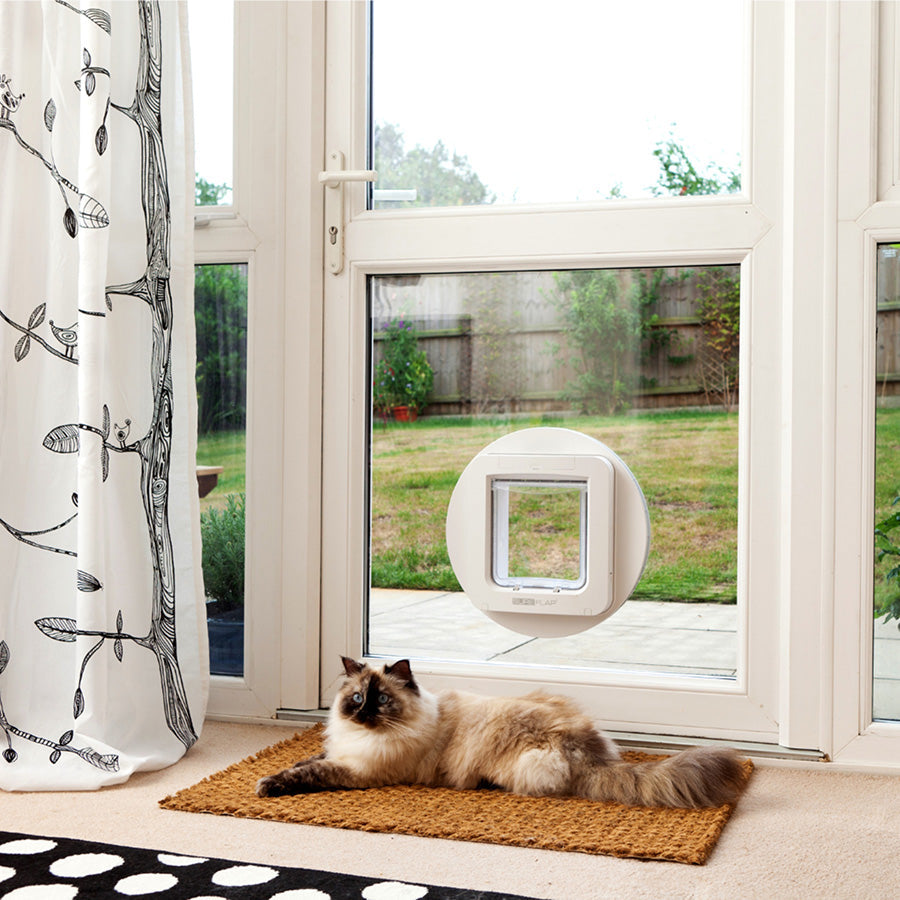 SureFlap Microchip Pet Door for Cats & Small Dogs – Medium/Large Size – White