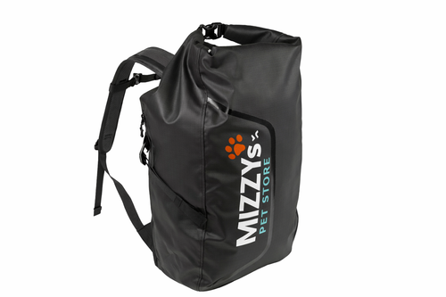 MIZZY’s Pet Store Waterproof Roll Top Backpack – Durable Outdoor Travel Bag