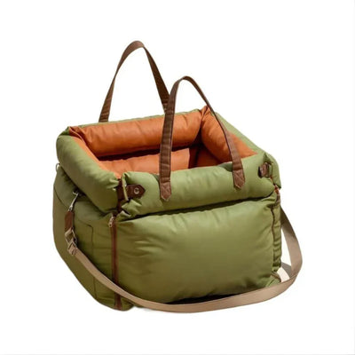 Dog Car Seat Booster Bed – Waterproof with Safety Leash for Small Dogs