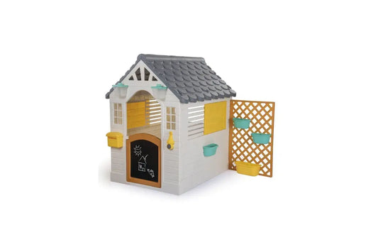 Dolu Kids Garden Playhouse with Fence – White
