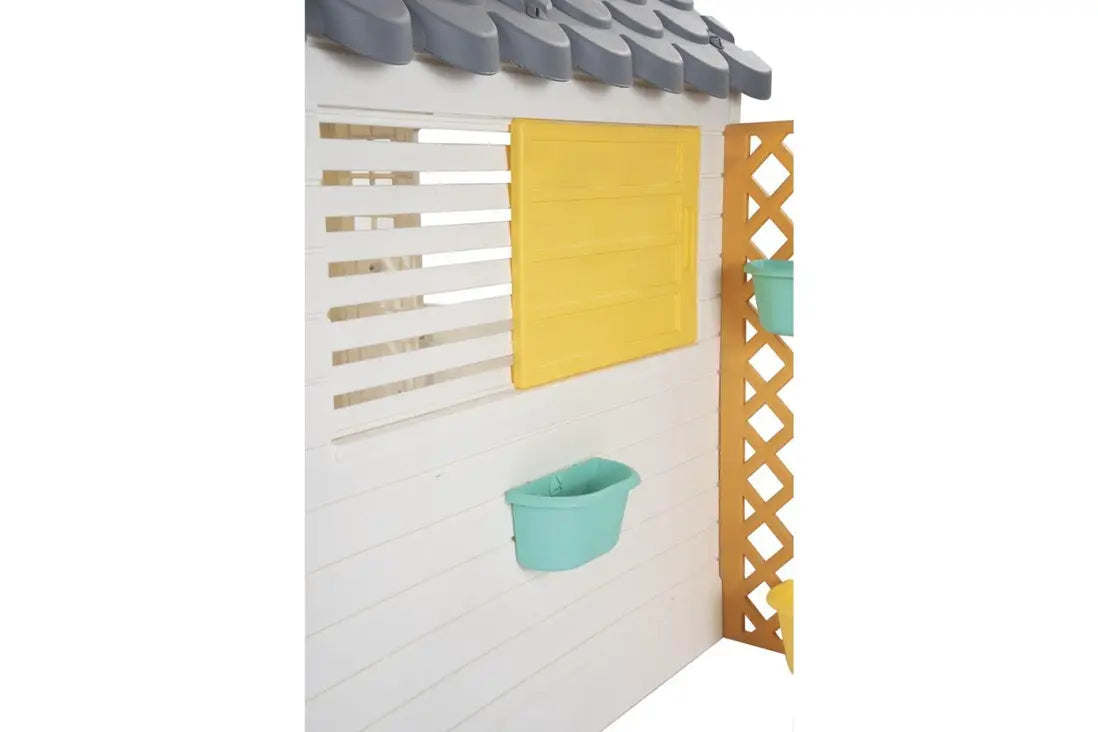 Dolu Kids Garden Playhouse with Fence – White